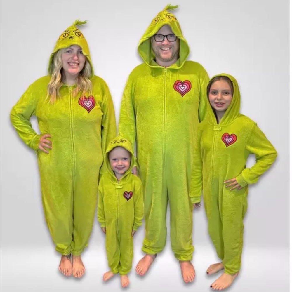 Adult Grinch Union Suit (Onesie) - Small